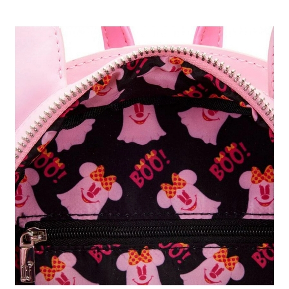 Loungefly Minnie Ghost Backpack NWT Glow in the Dark - Picture 3 of 6